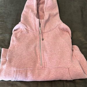 Heathered pink lululemon XL XXL cropped scuba hoodie